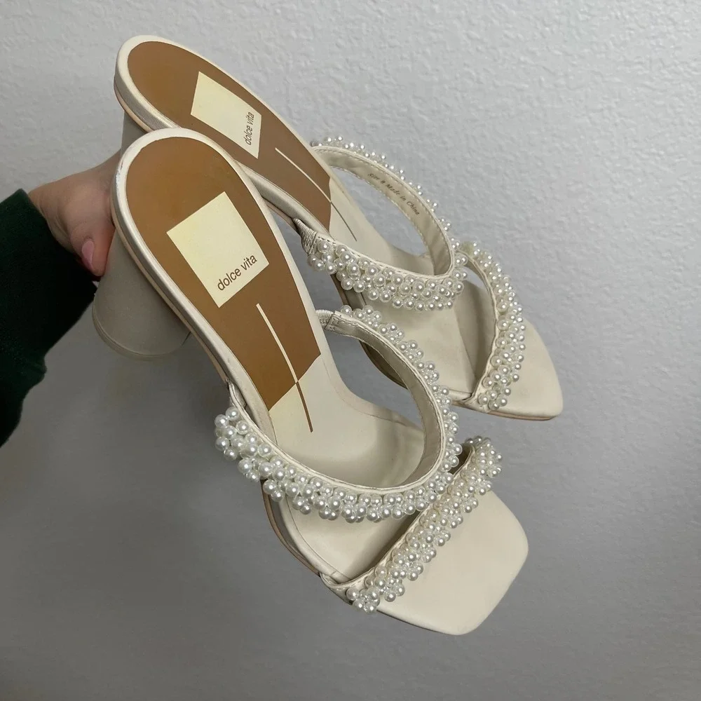 Dolce Vita Noel Pearl‎ Heels Bridal Neutral Size 8